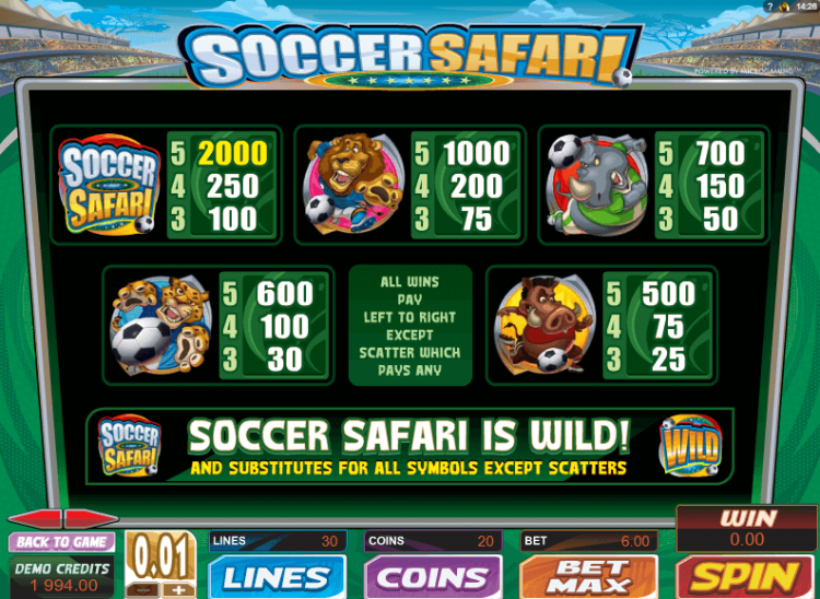 Playtable Soccer Safari